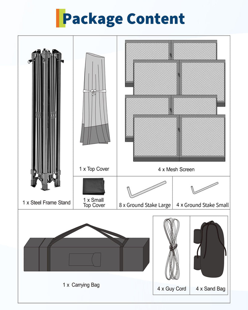 Détail de la toile et de la structure de la tonnelle pop-up Garvee