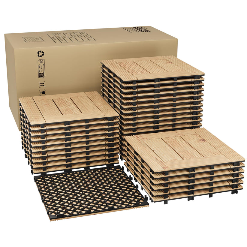 Dalles de terrasse Garvee en bois d’acacia véritable