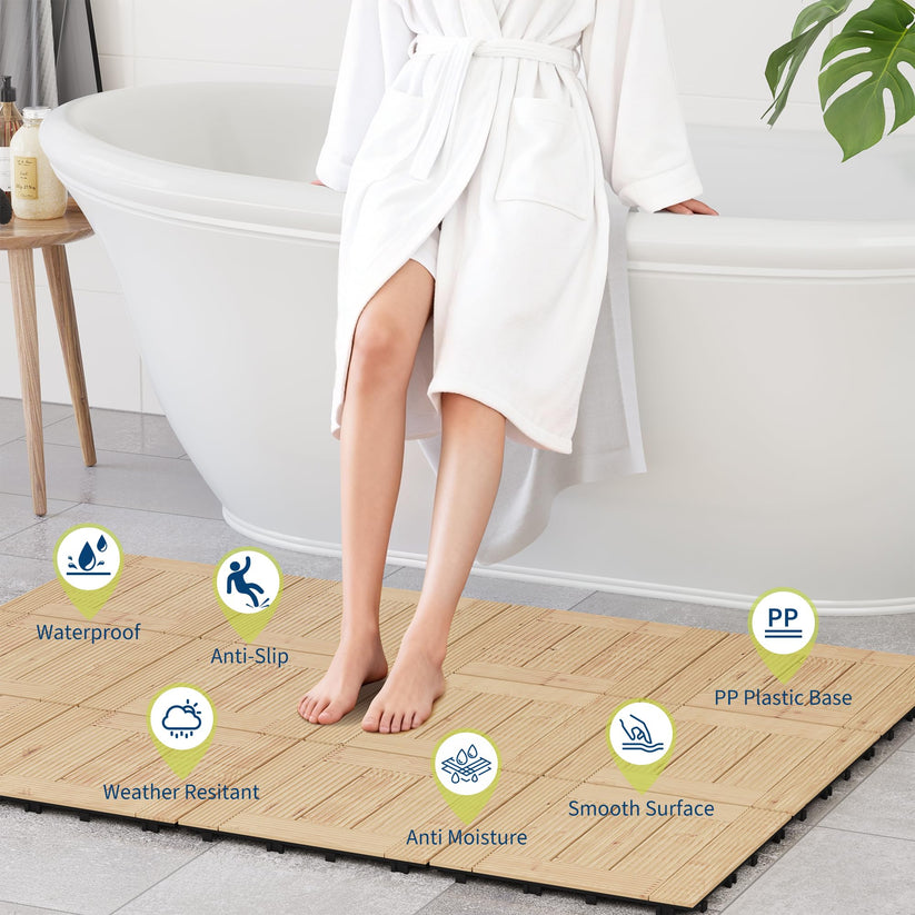 Pose facile des dalles clipsables pour terrasse et balcon