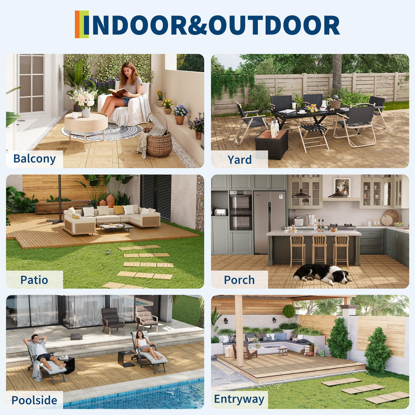 Dalles clipsables Garvee pour balcon terrasse et piscine